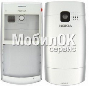 Корпус для Nokia X2-01 серебро  AAA