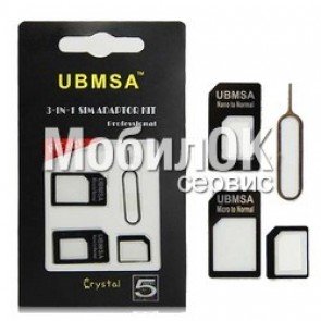 Sim адаптер 3 в 1 для iPhone Micro, Nano черный Griffin