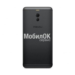 Задняя крышка для Meizu M6 Note черная, со стеклом камеры