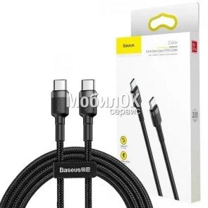USB кабель Baseus Cafule Flash Charging Type-C to Type-C 60W 3A 1м (CATKLF-GG1/CATKLF-G91)