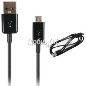 USB кабель для Samsung I9000 Galaxy S/I9100 Galaxy S2/I9300 Galaxy S3/S4/S5/S6/S7 (micro-USB) черный