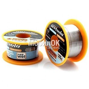 Припой Welsolo VS-740, Sn 63%, Pb 37%, flux 1,2%, 0,3 мм