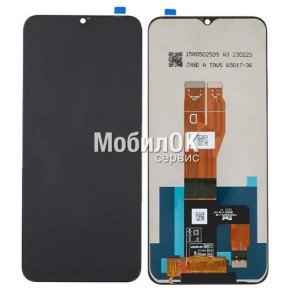 Дисплей для Realme C30s черный, с тачскрином