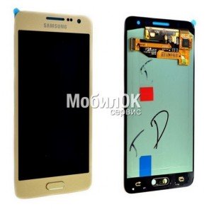 Дисплей для Samsung A300F Galaxy A3 золотой, оригинал (GH97-16747F)