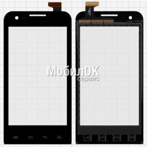 Сенсорный экран для Prestigio MultiPhone 4040 Duo черный