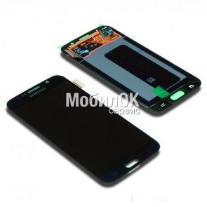 Дисплей для Samsung G920F Galaxy S6 черный, оригинал (GH97-17260A)