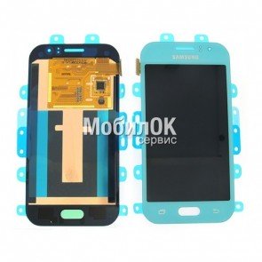 Дисплей для Samsung J110F Galaxy J1 Ace голубой, с тачскрином, оригинал (GH97-17843C)