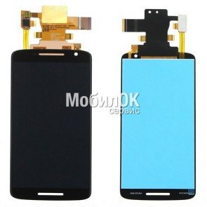 Дисплей для Motorola XT1561 Moto X Play/XT1562/XT1563 черный, с тачскрином