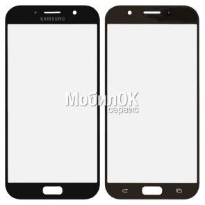 Стекло корпуса для Samsung A720 Galaxy A7 (2017) черное