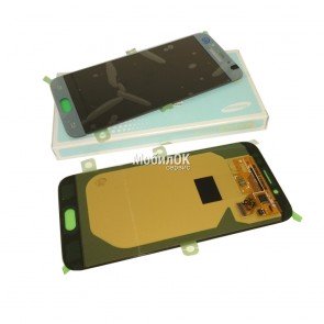 Дисплей для Samsung J730F Galaxy J7 (2017) серебристый, оригинал (GH97-20736B)
