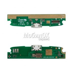 Шлейф для Lenovo S820 коннектора зарядки, микрофонов и вибро