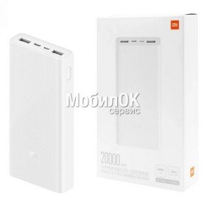 Внешний аккумулятор (PowerBank) Xiaomi Mi 3 белый 20000mAh