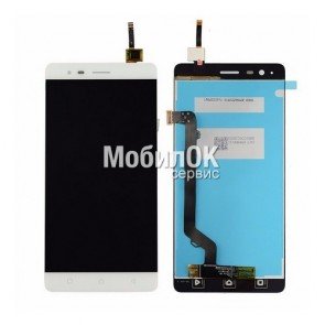 Дисплей для Lenovo A7020 Vibe K5 Note белый, с тачскрином