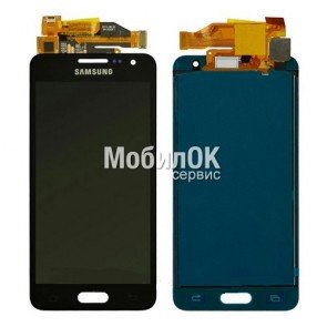 Дисплей для Samsung A300F Galaxy A3 черный, с тачскрином (In-Cell)