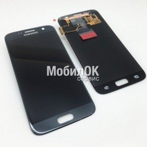 Дисплей для Samsung G930F Galaxy S7 черный, оригинал (GH97-18523A)
