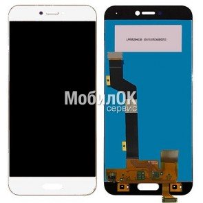 Дисплей для Xiaomi Mi5c белый, с тачскрином