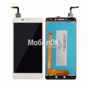Дисплей для Lenovo Vibe P1m белый, с тачскрином