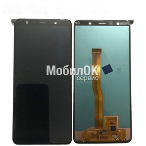 Дисплей для Samsung A750F Galaxy A7 (2018) черный, с тачскрином China Original (oled)