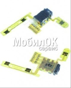 Коннектор Handsfree (разъем наушников) для Nokia 3600s со шлейфом и кнопками звука и вкл.