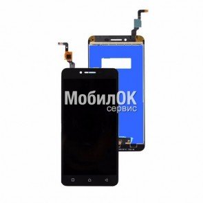 Дисплей для Lenovo Vibe K5 (A6020a40), (LCD 118mm) черный, с тачскрином (желтый шлейф)