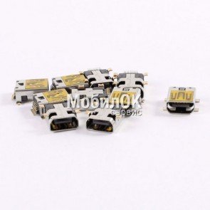 Коннектор зарядки универсальный (10 pin), mini USB/ Fly DS103, тип B