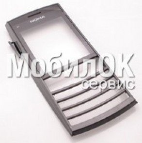 Передняя панель для Nokia X2-05 серая, оригинал (0258958)