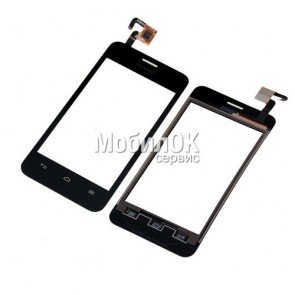 Сенсорный экран для Huawei Y320-30 Ascend Dual Sim черный без коннектора (под разъем)