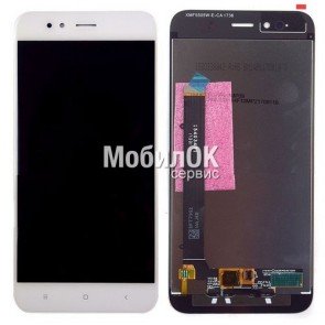 Дисплей для Xiaomi Mi A1/Mi 5x белый, с тачскрином