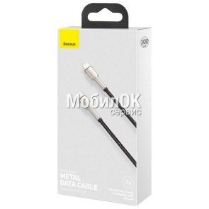 USB кабель Baseus Cafule Metal Type-C to Lightning 20W 1м (CATLJK-A01) черный