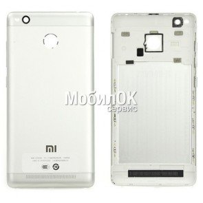 Задняя крышка для Xiaomi Redmi 3S/3X/Redmi 3 Pro серебристая