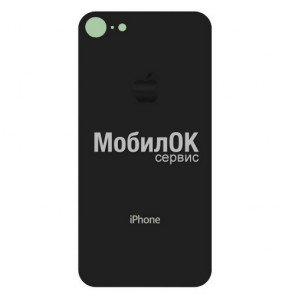 Стекло задней крышки для Apple iPhone 8 черное