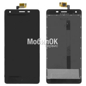 Дисплей для Oukitel K6000 черный, с тачскрином