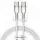 USB кабель Baseus Cafule Metal Type-C to Type-C 100W 1м (CATJK-C02) белый
