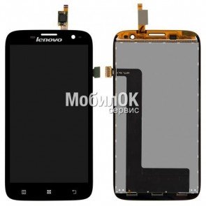 Дисплей для Lenovo A859 черный, с тачскрином