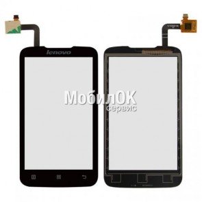 Сенсорный экран для Lenovo A316i черный