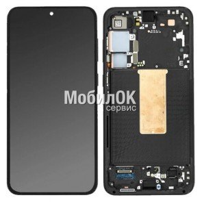 Дисплей для Samsung S916B Galaxy S23 Plus Phantom Black в сборе с рамкой, оригинал (GH82-30476A)