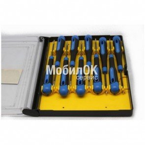 Набор отверток LUKEY L3093 (10 шт: *T2; *Т3; *T4; *Т5; *T6; Y2; +2; +3; -2 ; -2,5)