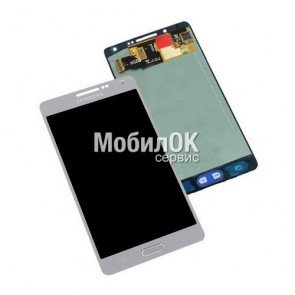 Дисплей для Samsung A500F Galaxy A5 серебро, оригинал, (GH97-16679C)