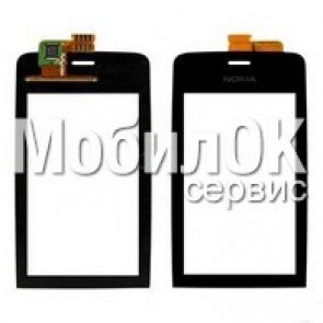 Сенсорный экран для Nokia 308/309/310 Asha черный High Copy
