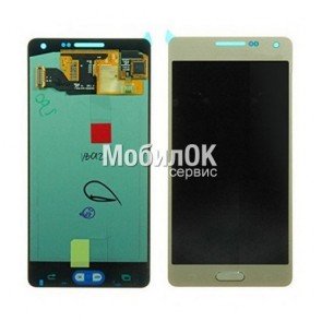 Дисплей для Samsung A500F Galaxy A5 золотой, оригинал, (GH97-16679F)