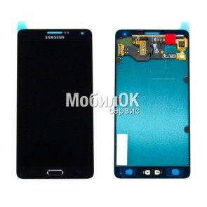 Дисплей для Samsung A700F Galaxy A7 черный, с тачскрином, оригинал (GH97-16922B)