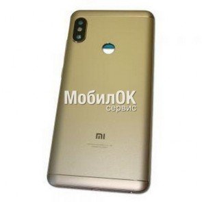 Задняя крышка для Xiaomi Redmi Note 5/Redmi Note 5 Pro золотистая, со стеклом камеры