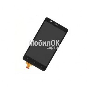 Дисплей для HTC Desire 400/T528w One SU черный, с тачскрином