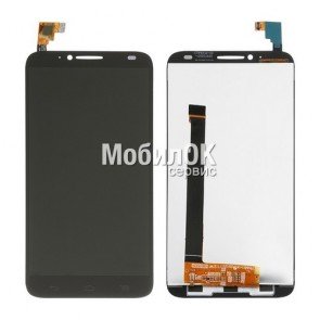 Дисплей для Alcatel OT 6037 Idol 2 черный, с тачскрином
