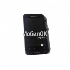 Дисплей для Lenovo A660 черный, с рамкой в сборе