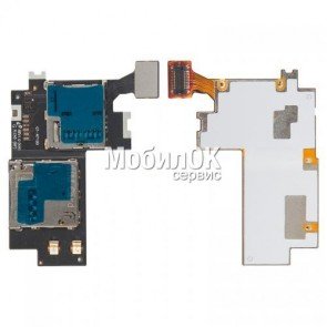 Коннектор SIM-карты для Samsung N7100 Note 2 коннектор карты памяти, со шлейфом