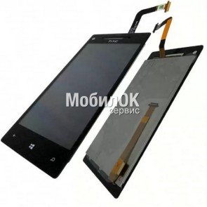 Дисплей для HTC C620e Windows Phone 8X черный, с тачскрином