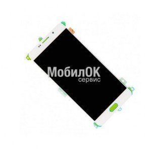 Дисплей для Samsung A710F Galaxy A7 (2016) белый, оригинал (GH97-18229C)