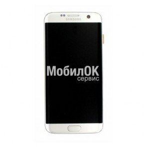 Дисплей для Samsung G935 Galaxy S7 EDGE серебро, в сборе с АКБ, оригинал (GH97-18533B)