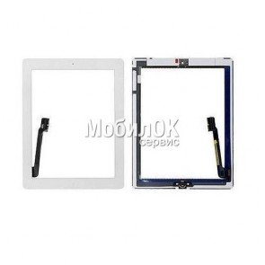 Сенсорный экран для Apple iPad 3/iPad 4 белый, без кнопки Home (A1403/A1416/A1430/A1458/A1459/A1460)